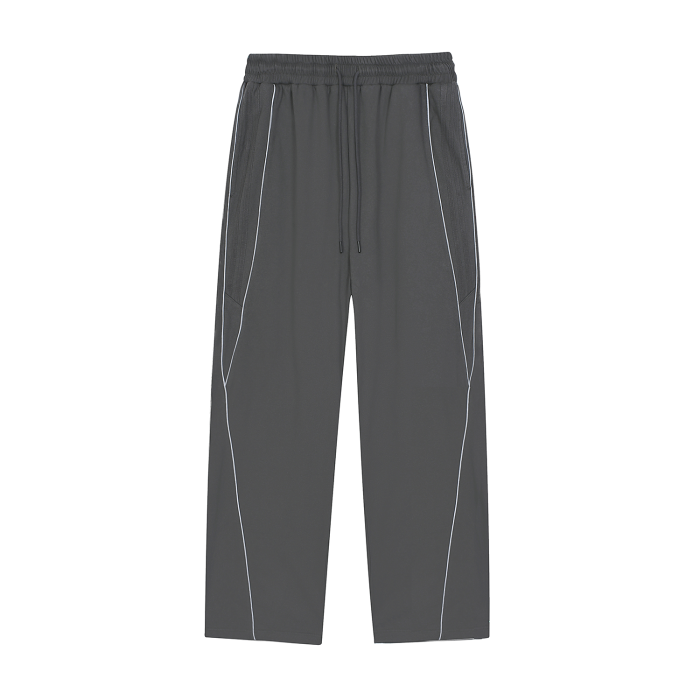 Reflection Sweatpants,Reflective Stripe Pants,Straight-Leg Sweatpants,Streetwear Pants,Unisex Track Pants,Cotton Blend Sweatpants,Minimalist Streetwear,Sporty Streetwear,Everyday Pants,Loose Fit Sweatpants