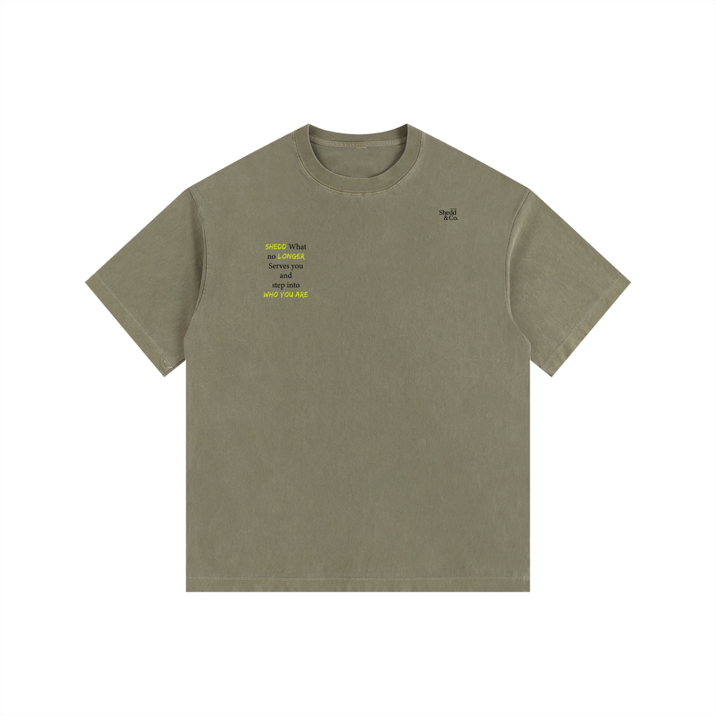 Shedd & Co. Vintage Washed Oversized Cotton T-Shirt