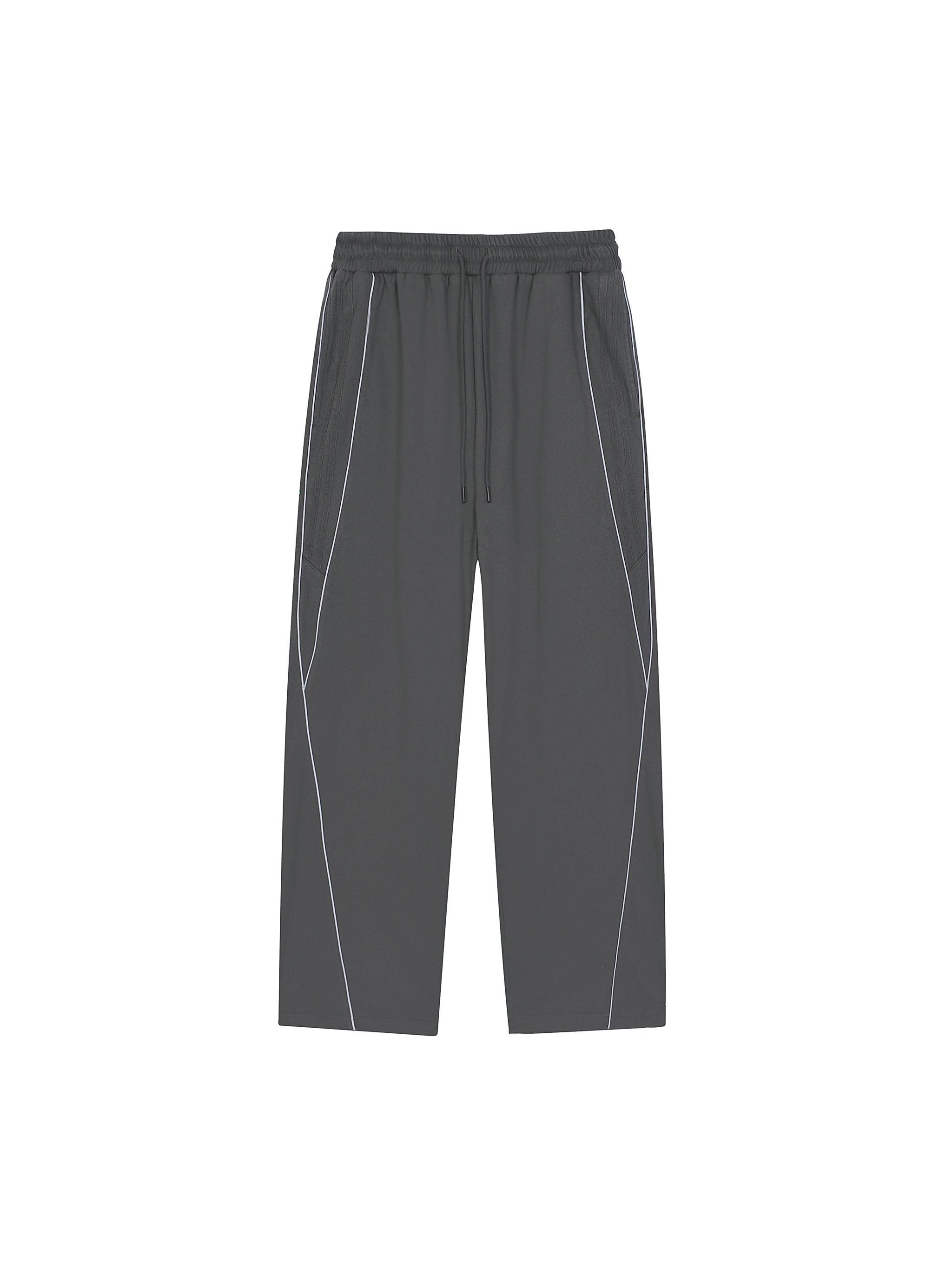 Reflection Sweatpants,Reflective Stripe Pants,Straight-Leg Sweatpants,Streetwear Pants,Unisex Track Pants,Cotton Blend Sweatpants,Minimalist Streetwear,Sporty Streetwear,Everyday Pants,Loose Fit Sweatpants
